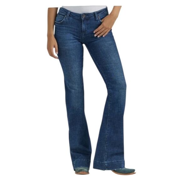 WRANGLER Retro Mae Wide Leg Jeans Size 7 x 32 - Picture 2 of 9